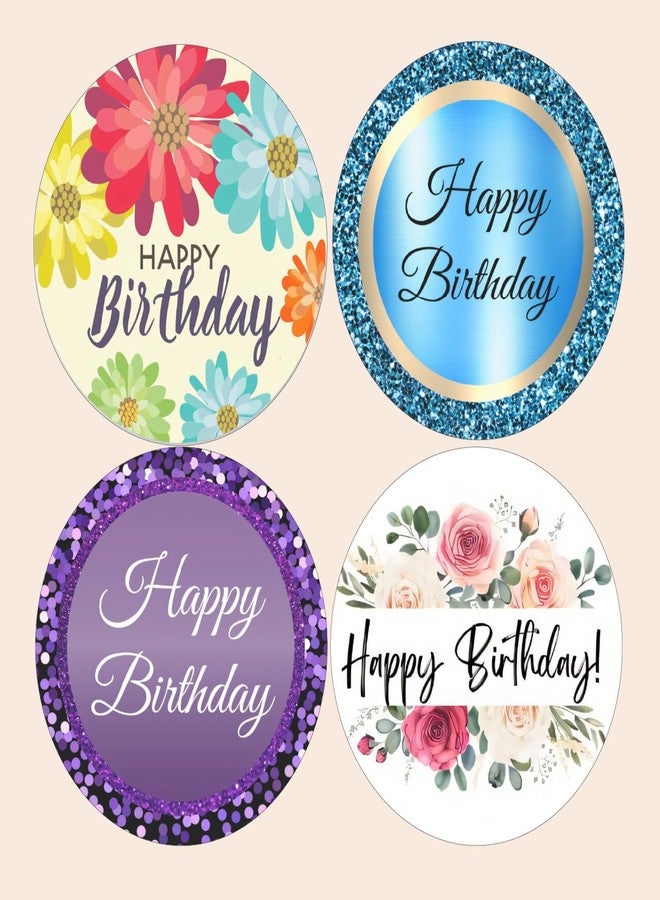 SLGIFT ملصقات فينيل بتصميم عيد ميلاد سعيد من SLGIFT، ملصقات فينيل ذاتية اللصق، 40 قطعة، ملصقات دائرية 2 × 2 بوصة، 4 تصاميم فريدة، R196 - Image 2